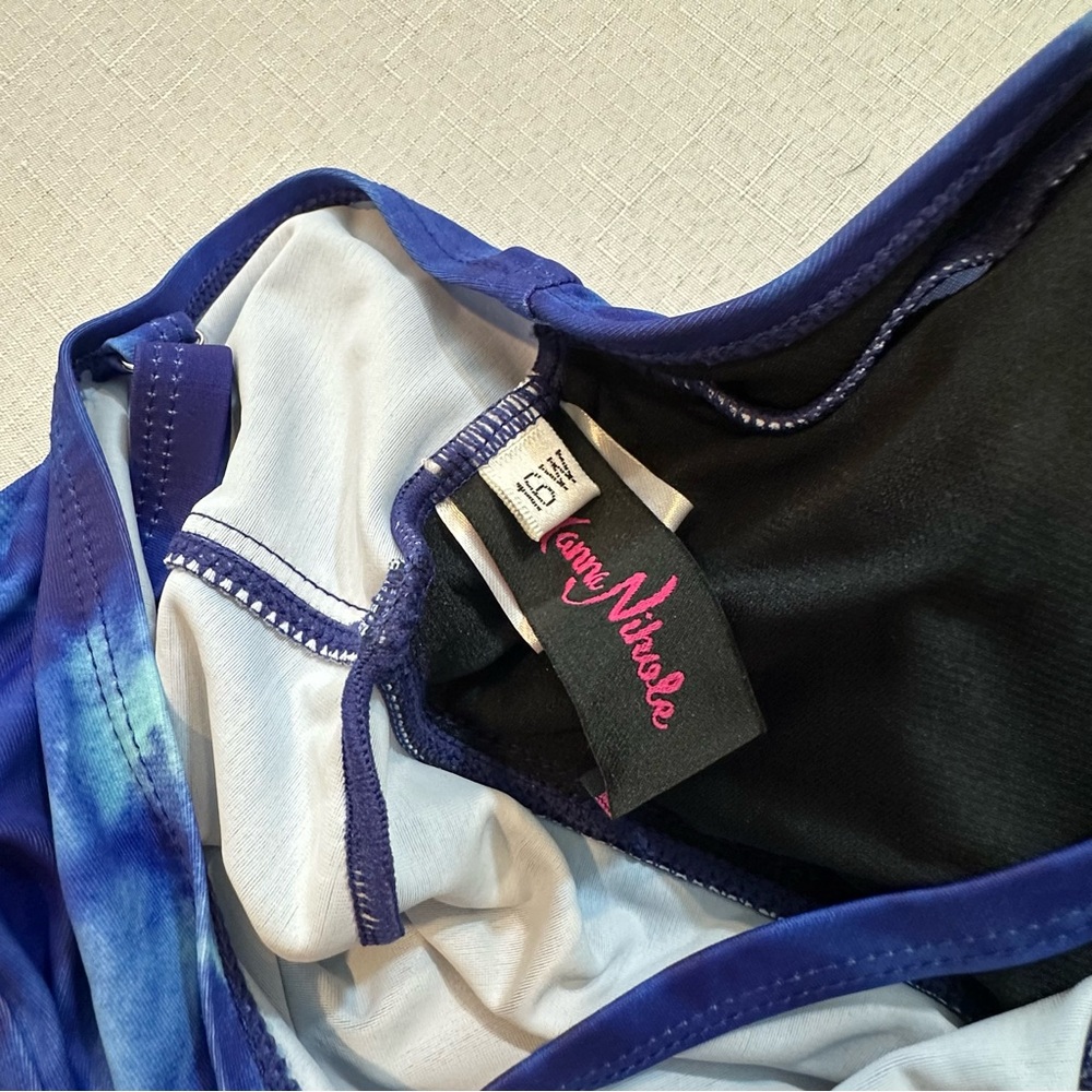 Hanna Nikole Blue Tie Dye Tankini Set Size 16W NWT - Picture 12 of 16